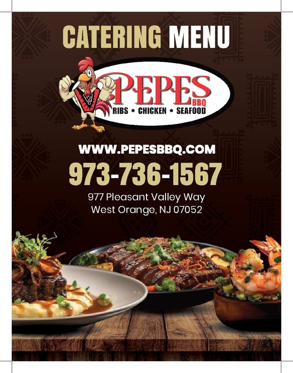 Pepe's BBQ Catering Menu PDF cover