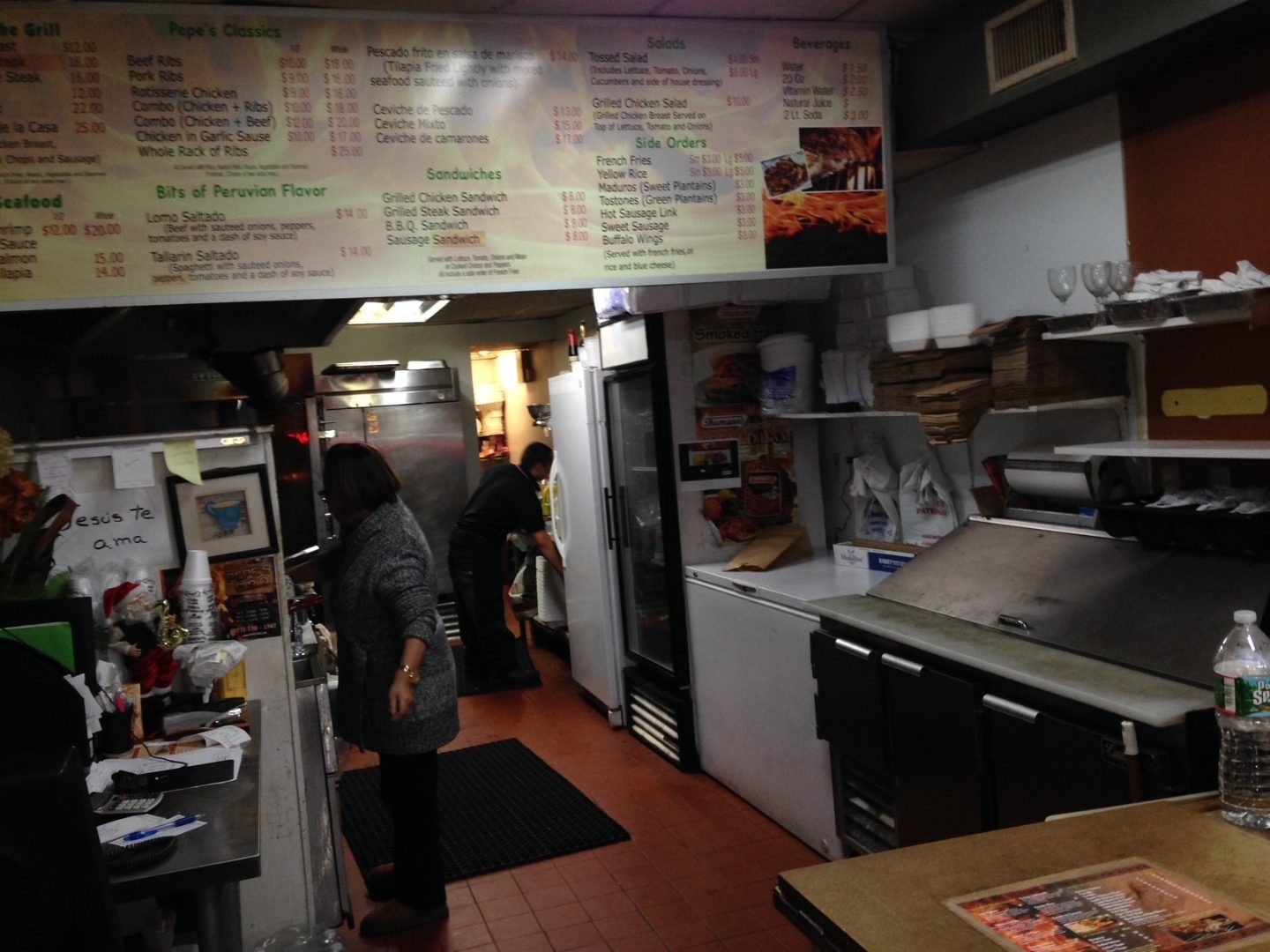 Original menu board with early prices